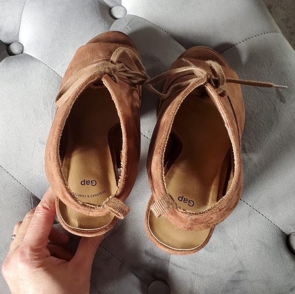 COPY - Brown suede lace up ankle booties - Picture 13 of 16